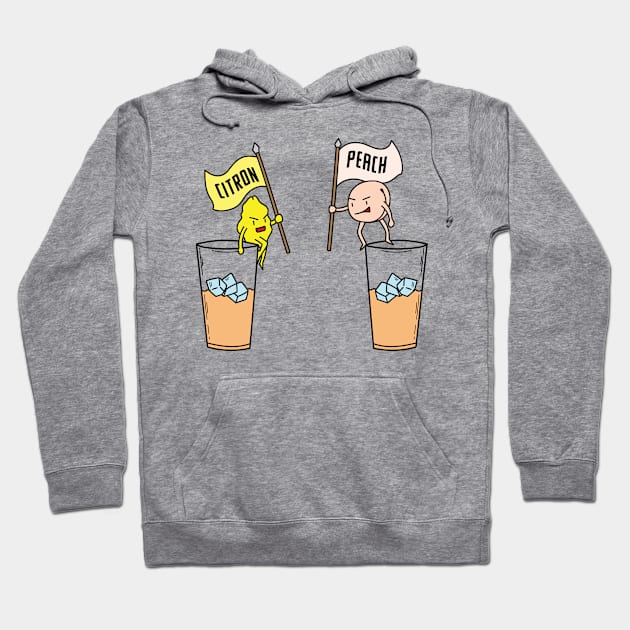 Iced tea lemon against ice tea peach Hoodie by dieEinsteiger